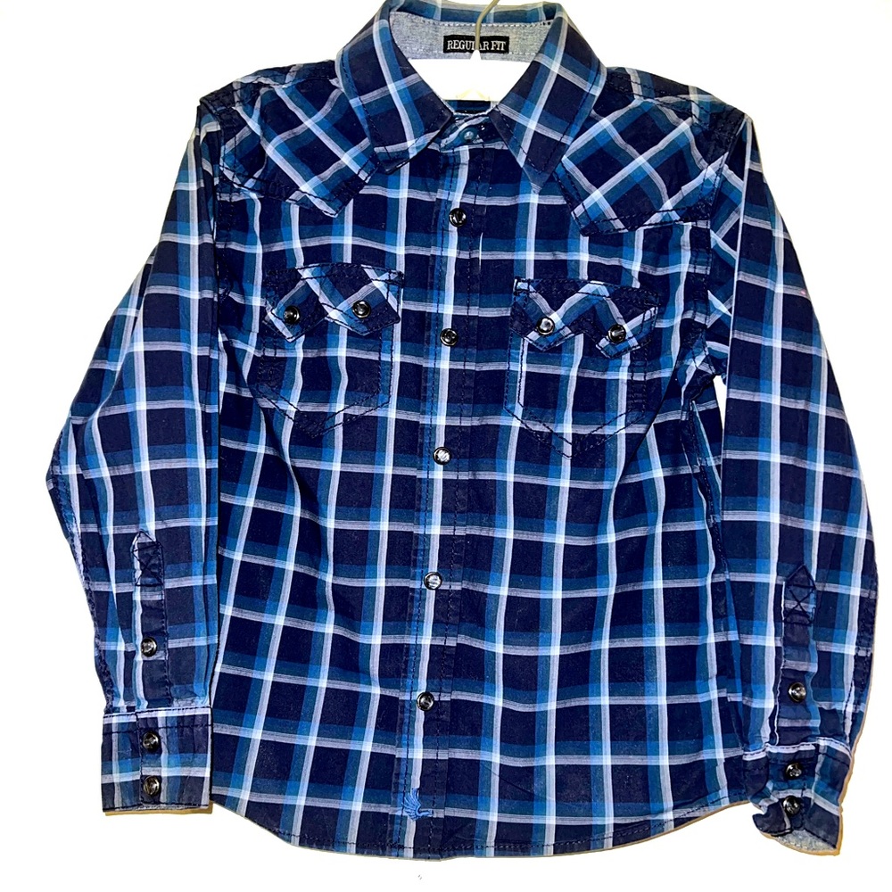 Cody James button down shirt blue and black size 3T